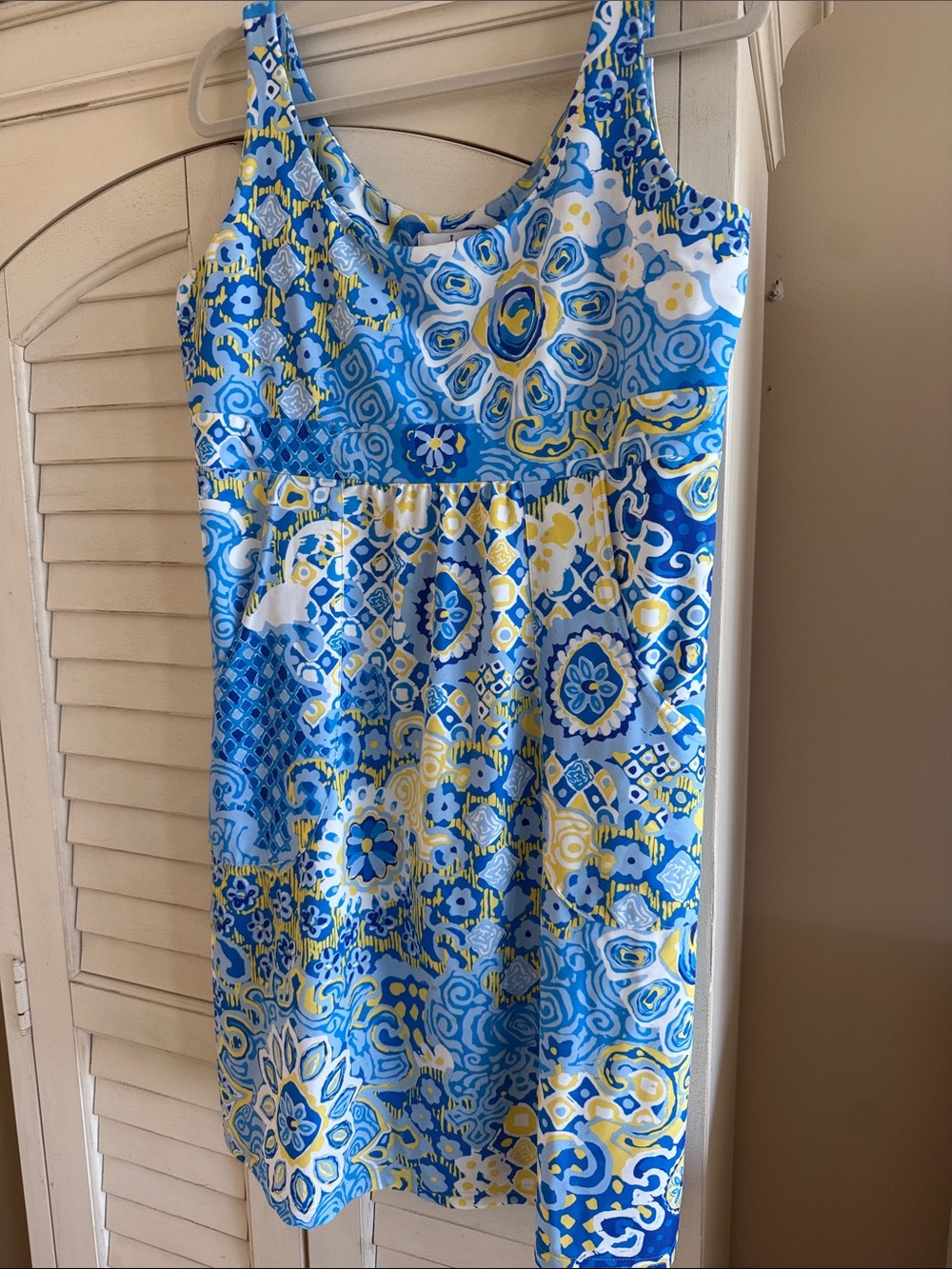 Jude Connally Blue, White & Yellow Floral Sundress